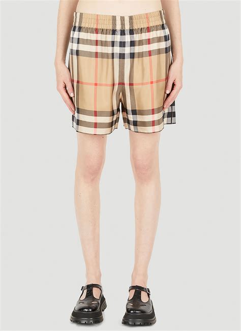 burberry tawney shorts|Burberry Tawney Check Silk Shorts .